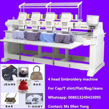 WONYO سرعت بالا 4 سر بهتر از Feiya گلدوزی ماشین قیمت